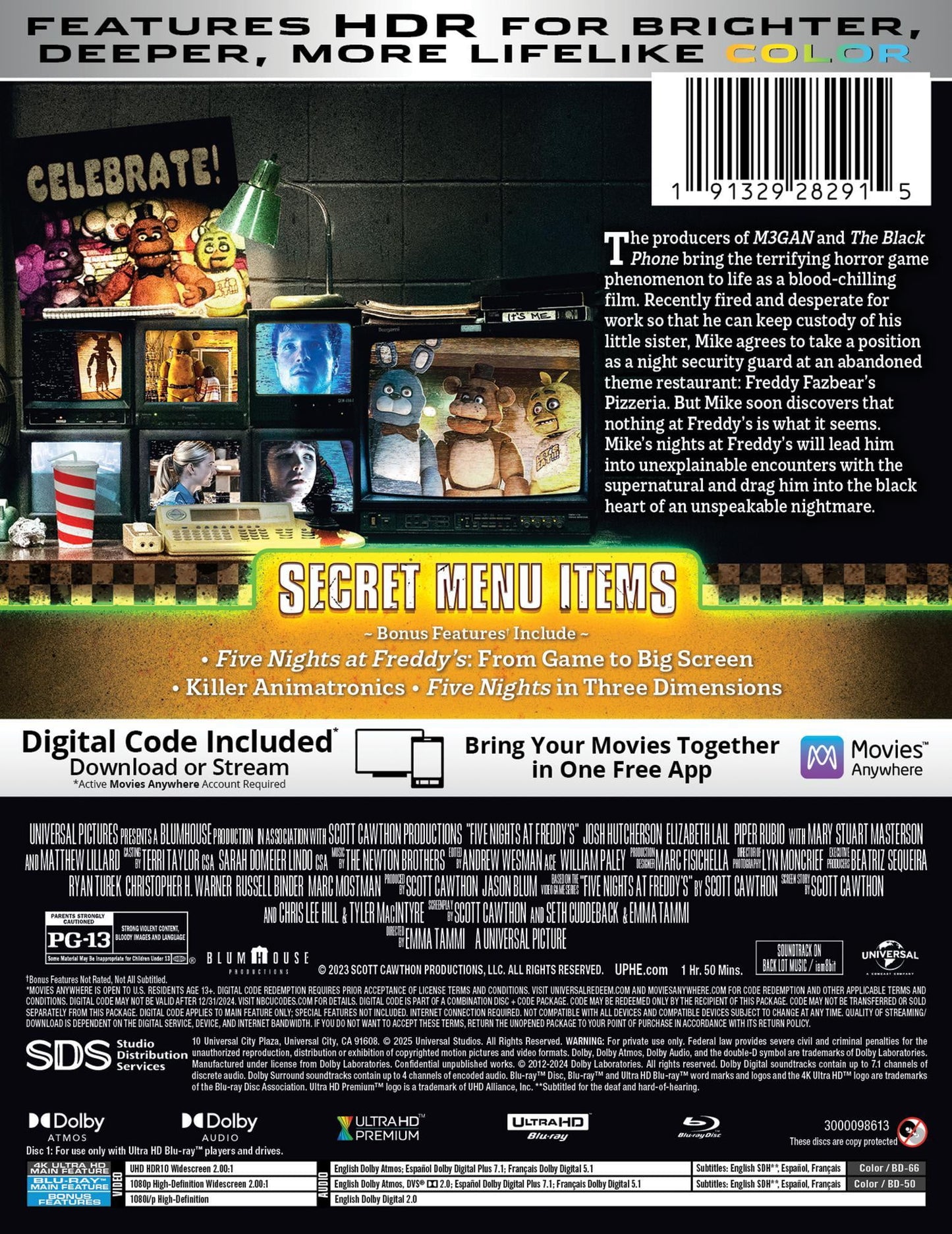 Five Nights at Freddy's - Limited Edition Steelbook (4K Ultra HD + Blu-ray + Digital) - Used