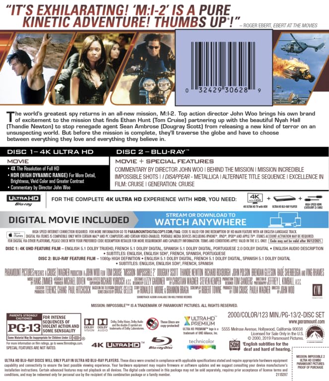 Mission: Impossible 2 (4K UHD + Blu-ray + Digital)
