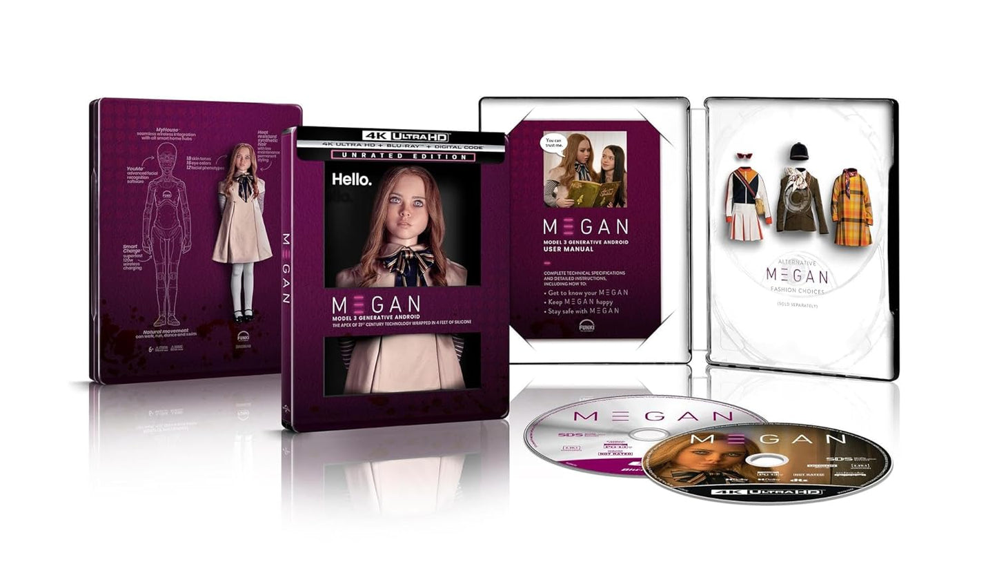 M3GAN - Limited Edition Steelbook (4K Ultra HD + Blu-ray + Digital)