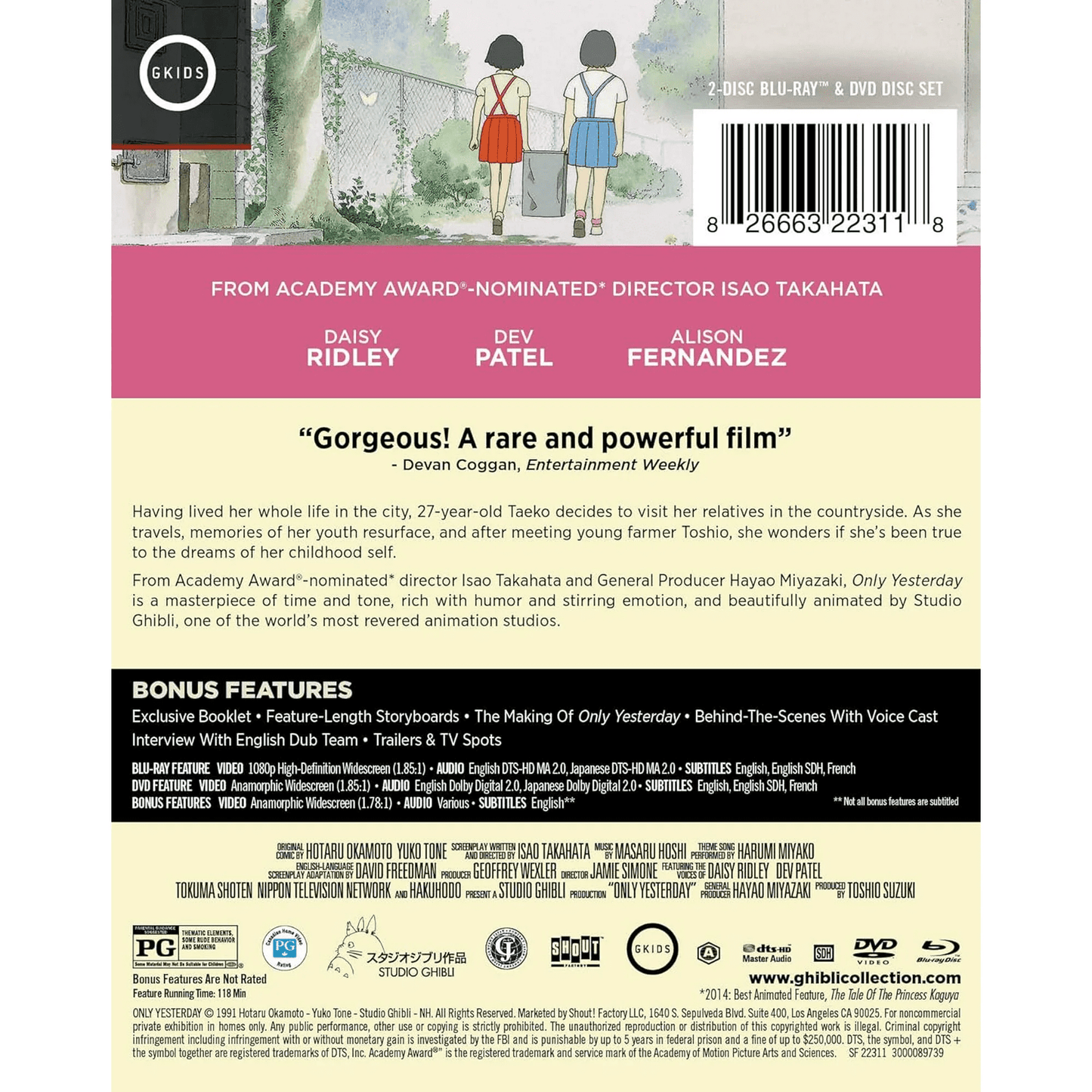 Only Yesterday - Limited Edition Steelbook (Blu-ray)