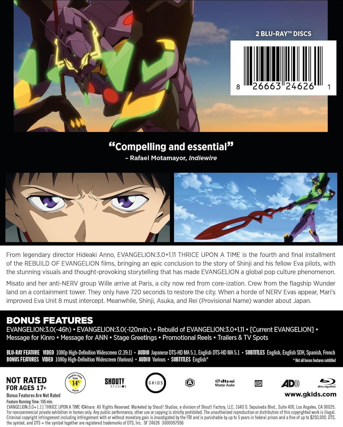 Evangelion: 3.0+1.01 Thrice Upon A Time - Limited Edition Steelbook (Blu-ray)