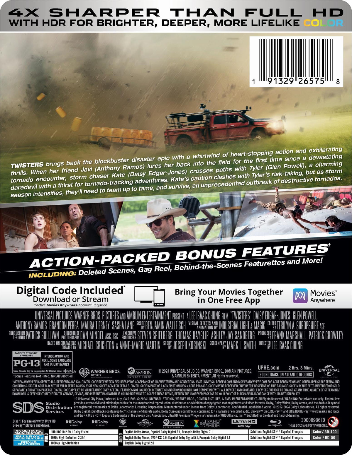 Twisters - Steelbook [4K Ultra HD + Blu-ray + Digital Copy] 