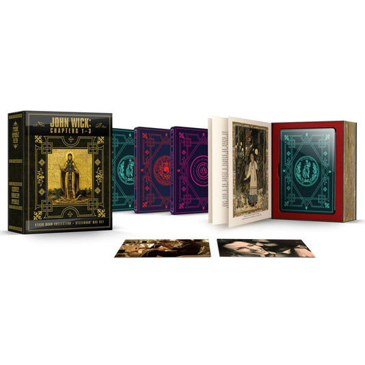 John Wick Chapter 1-3 Stash Book Collection (Steelbooks) [4K + Blu-Ray + Digital]