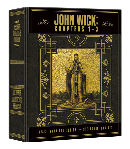 John Wick Chapter 1-3 Stash Book Collection (Steelbook Box Set) (4K Ultra HD + Blu-Ray + Digital Copy)