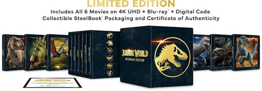Jurassic World Ultimate Collection - Limited Edition Steelbook (4K Ultra HD + Blu-ray + Digital)