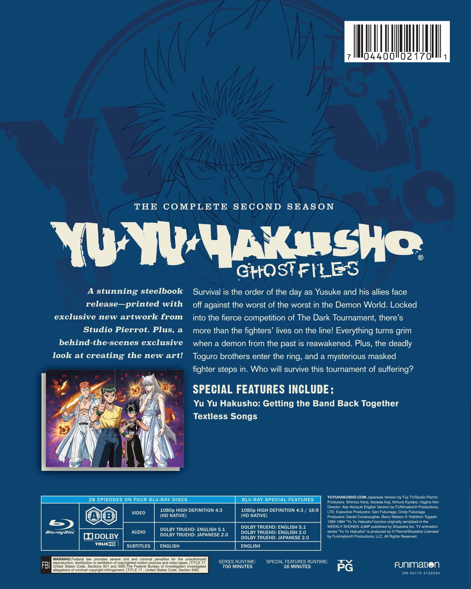 Yu Yu Hakusho: Season Two - Limited Edition Steelbook (Blu-ray + Digital)