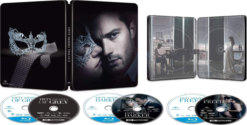Fifty Shades Trilogy - Unrated Limited Edition Steelbook [4K Ultra HD + Blu-ray + Digital]-1