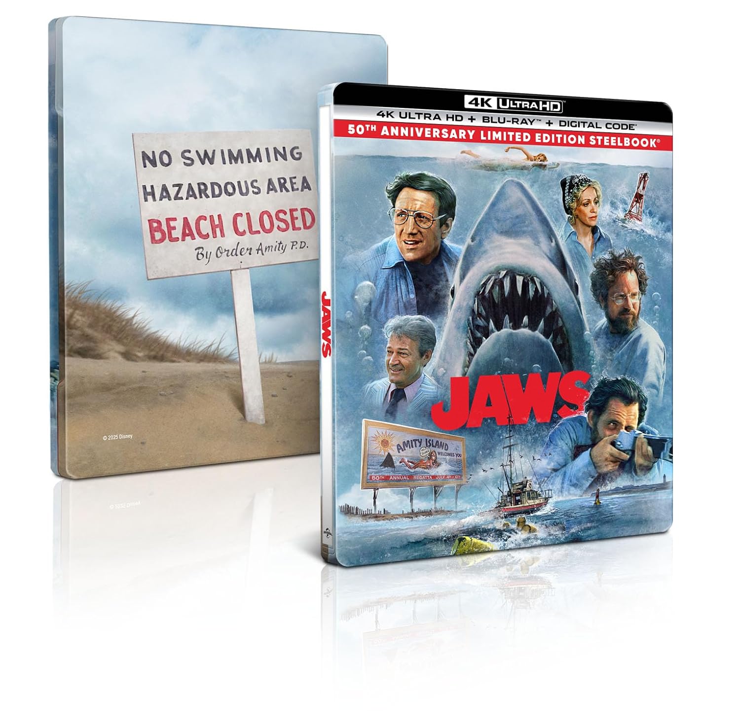 Jaws - 50th Anniversary - Limited Edition Steelbook (4K UHD + Blu-ray+ Digital)