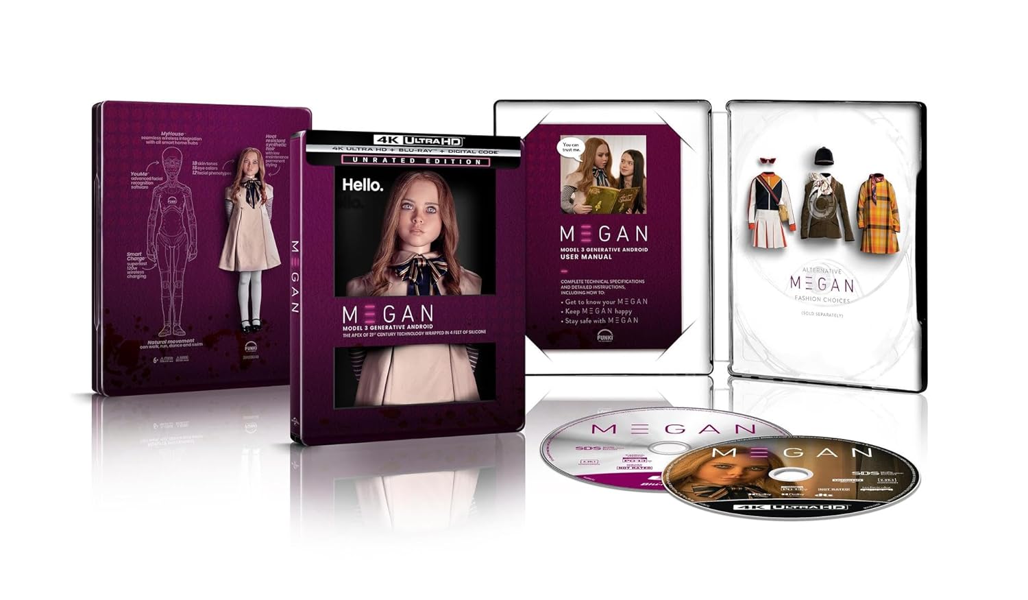 M3GAN - Limited Edition Steelbook (4K Ultra HD + Blu-ray + Digital)