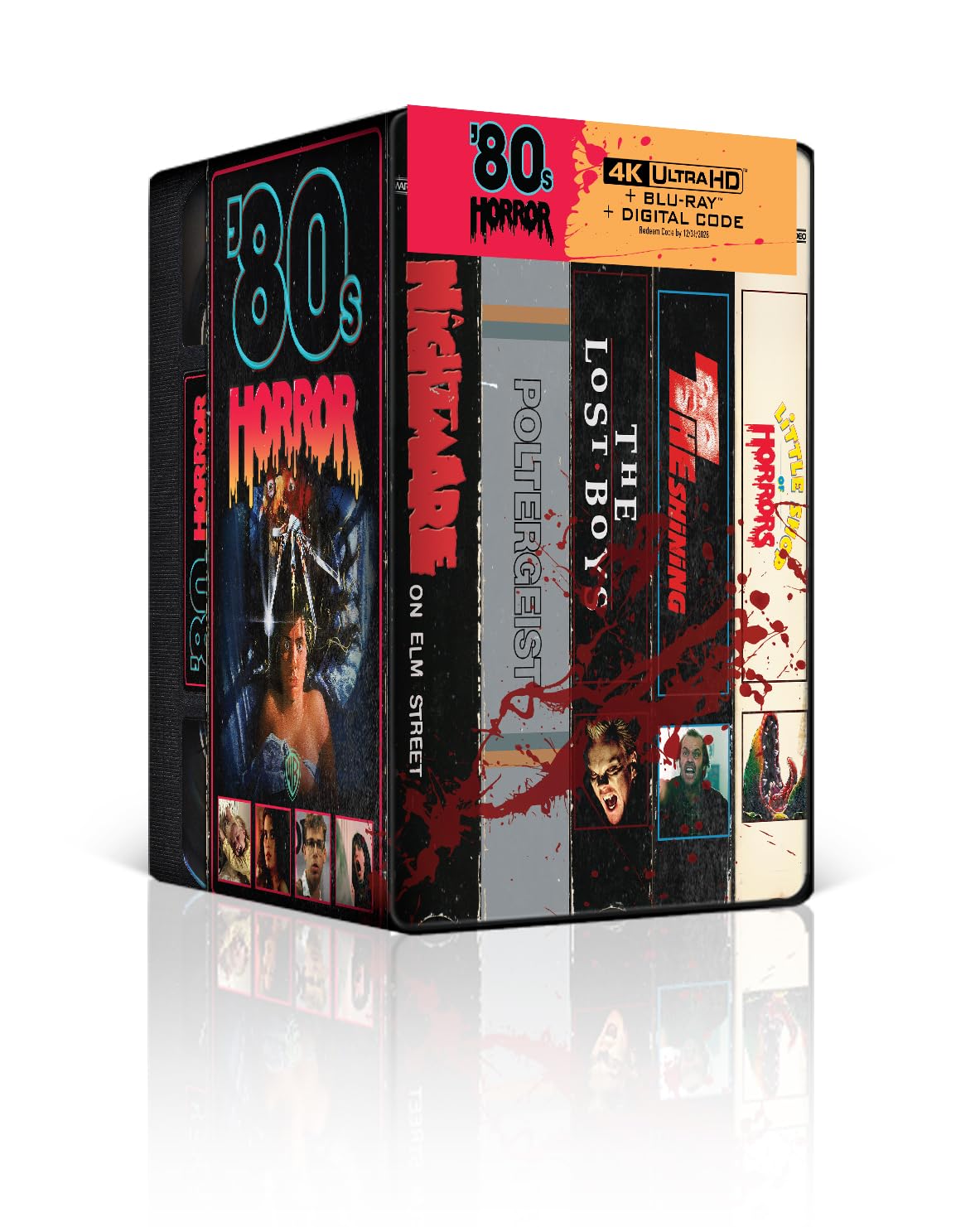 80's Horror Collection : 5-Film Steelbook Library Case - Nightmare on Elm Street/Poltergeist/Lost Boys/The Shining/Little Shop of Horrors (4K Ultra HD +Blu-ray + Digital)