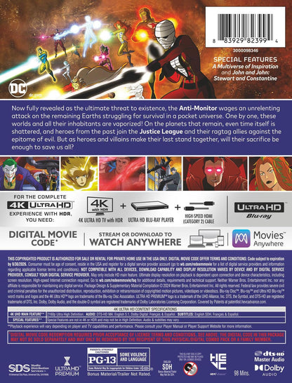 Justice League: Crisis on Infinite Earths: Part 3 (4K UHD/DIG/SBK)