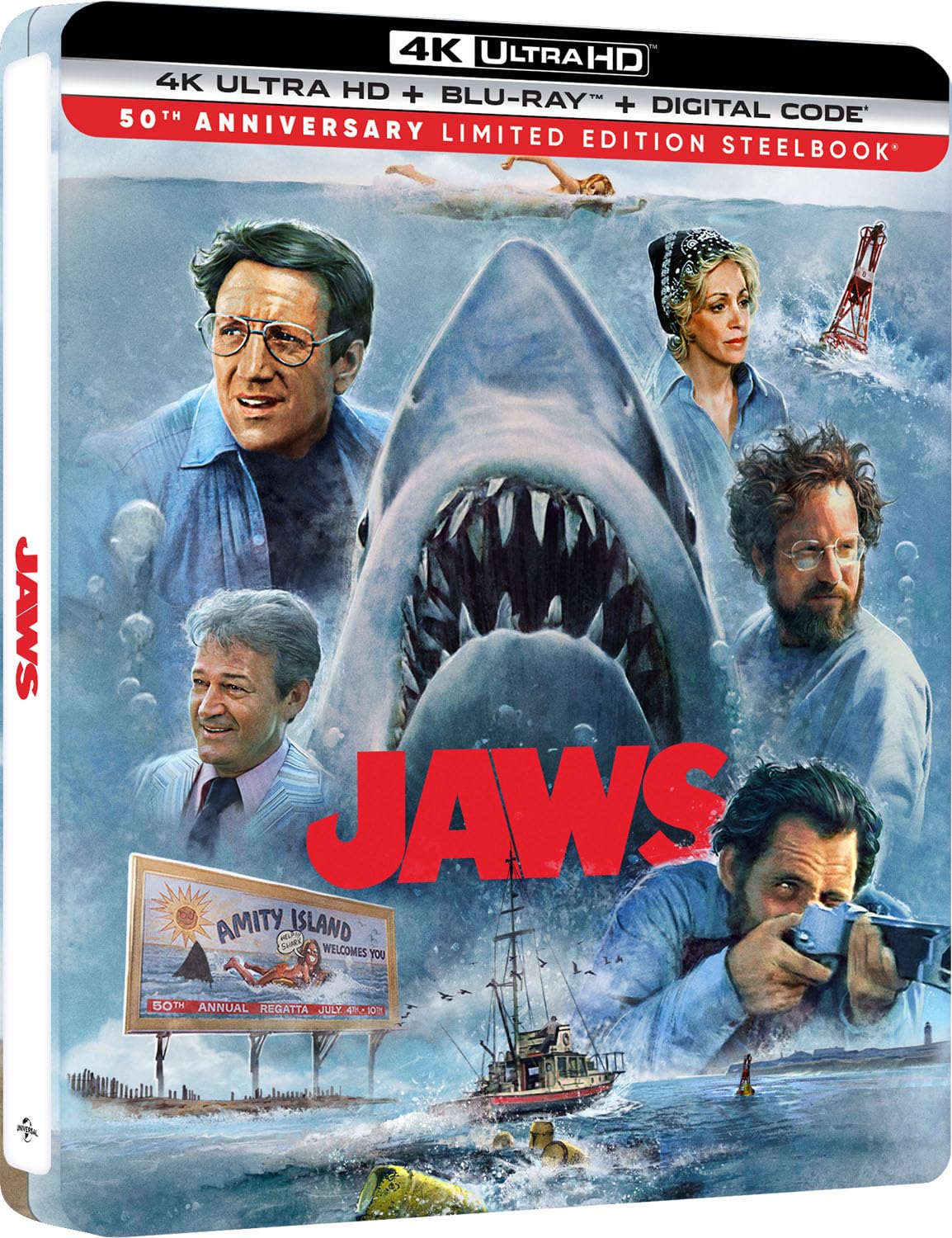 Jaws - 50th Anniversary - Limited Edition Steelbook (4K UHD + Blu-ray+ Digital)-3