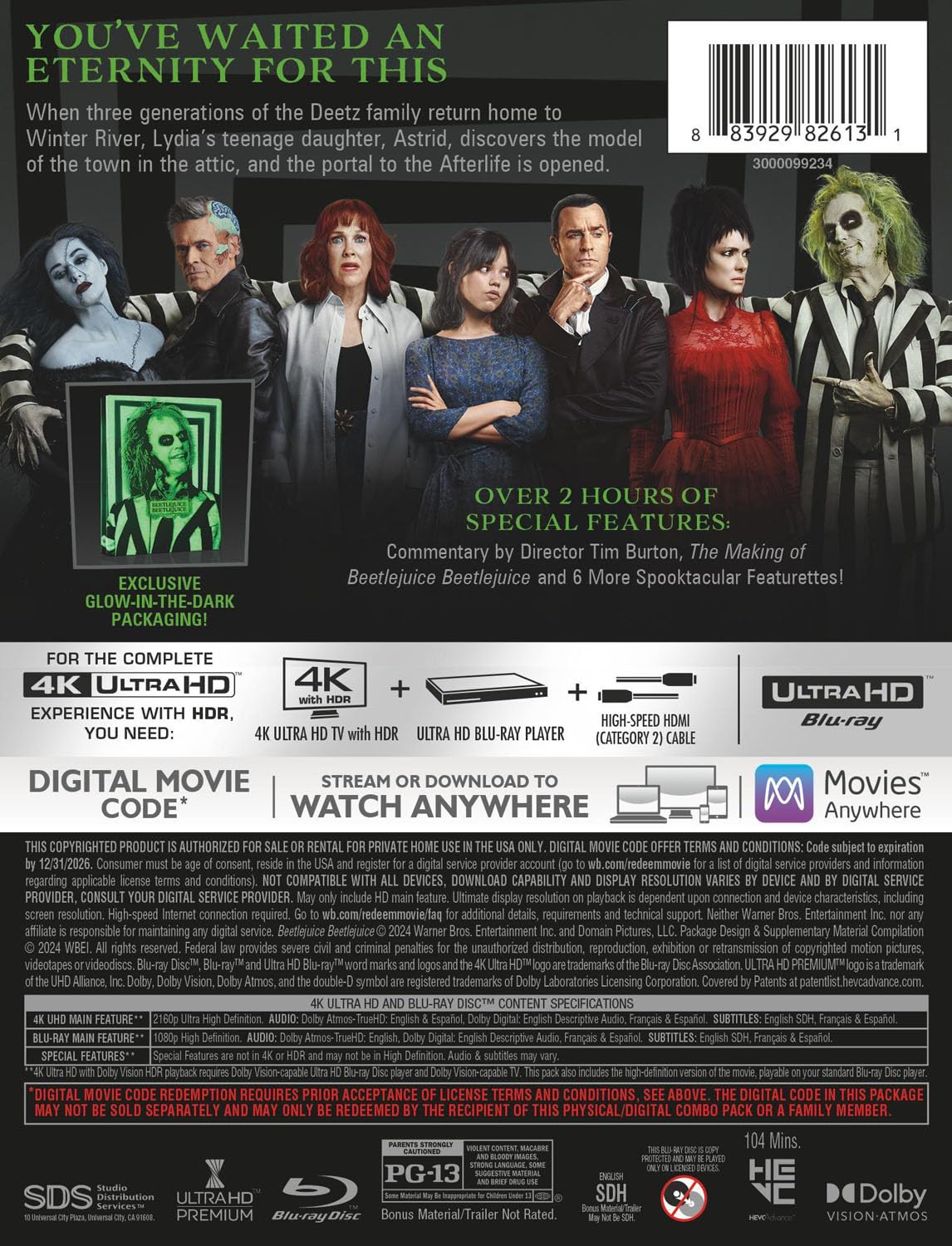 Beetlejuice Beetlejuice - Limited Edition Steelbook (4K Ultra HD + Digital)-3