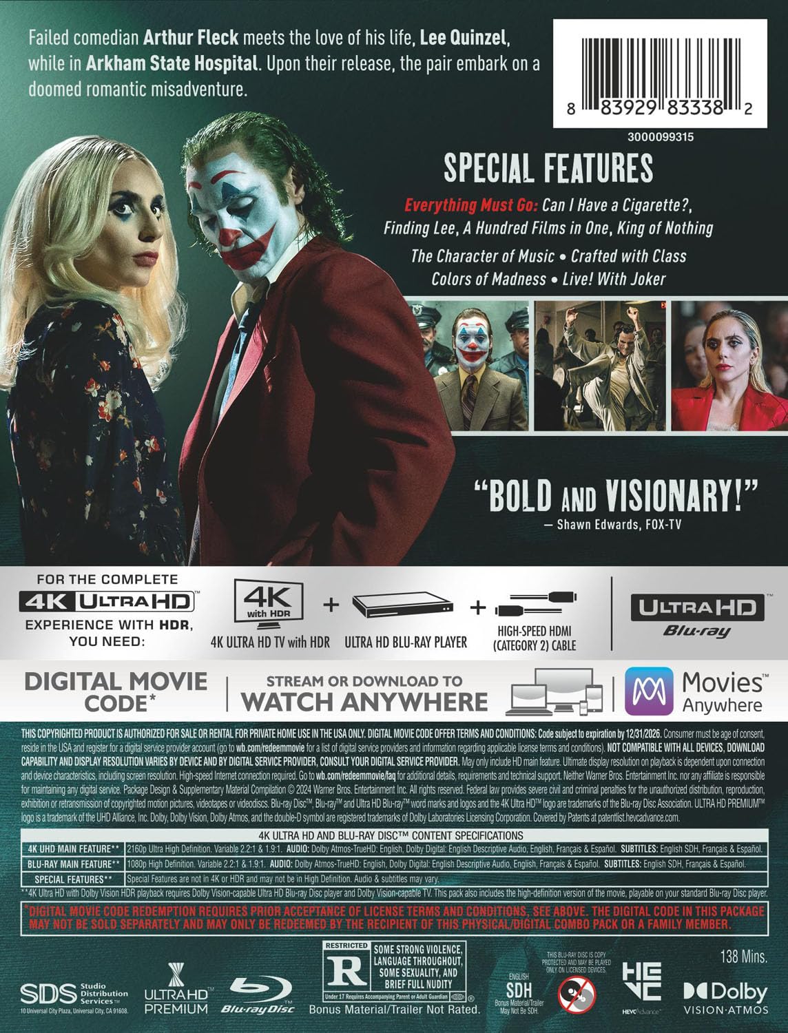Joker: Folie A Deux (4K Ultra Steelbook + Blu-ray + Digital)-3