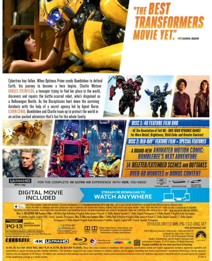 Bumblebee (4K UHD + Blu-ray + Digital)