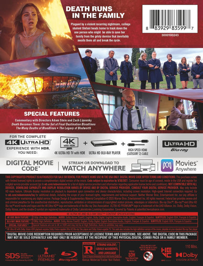Final Destination: Bloodlines - Limited Edition Steelbook (4K Ultra HD + Blu-ray + Digital)