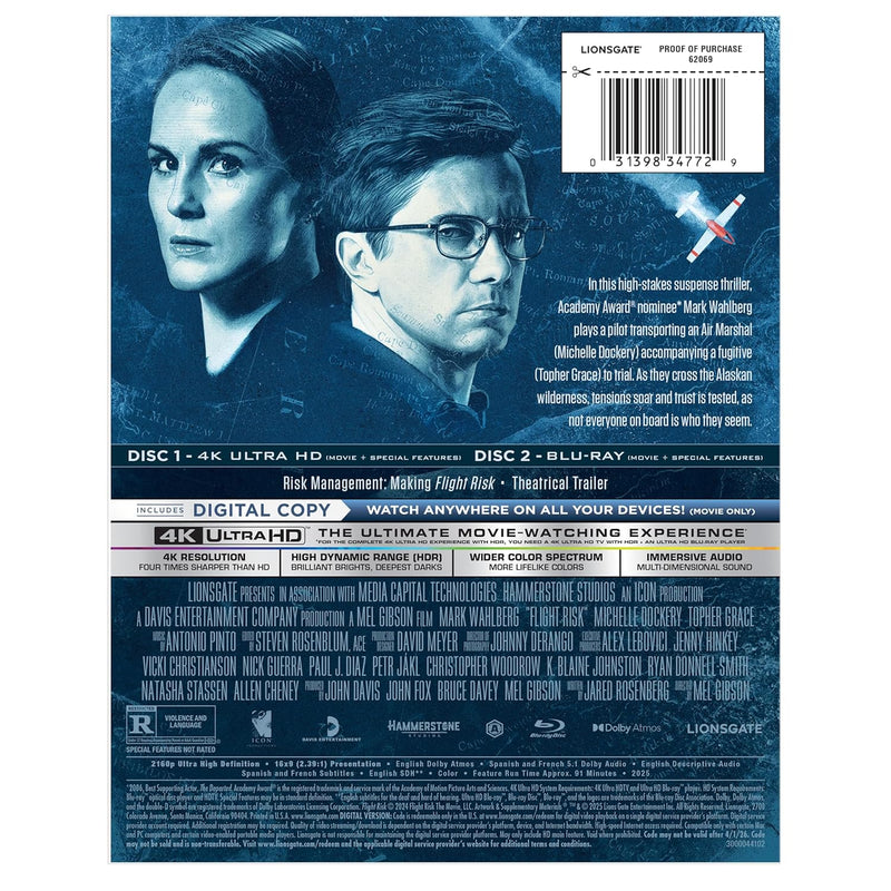 Flight Risk Limited Edition Steelbook [4K + Blu-Ray + Digital]-4