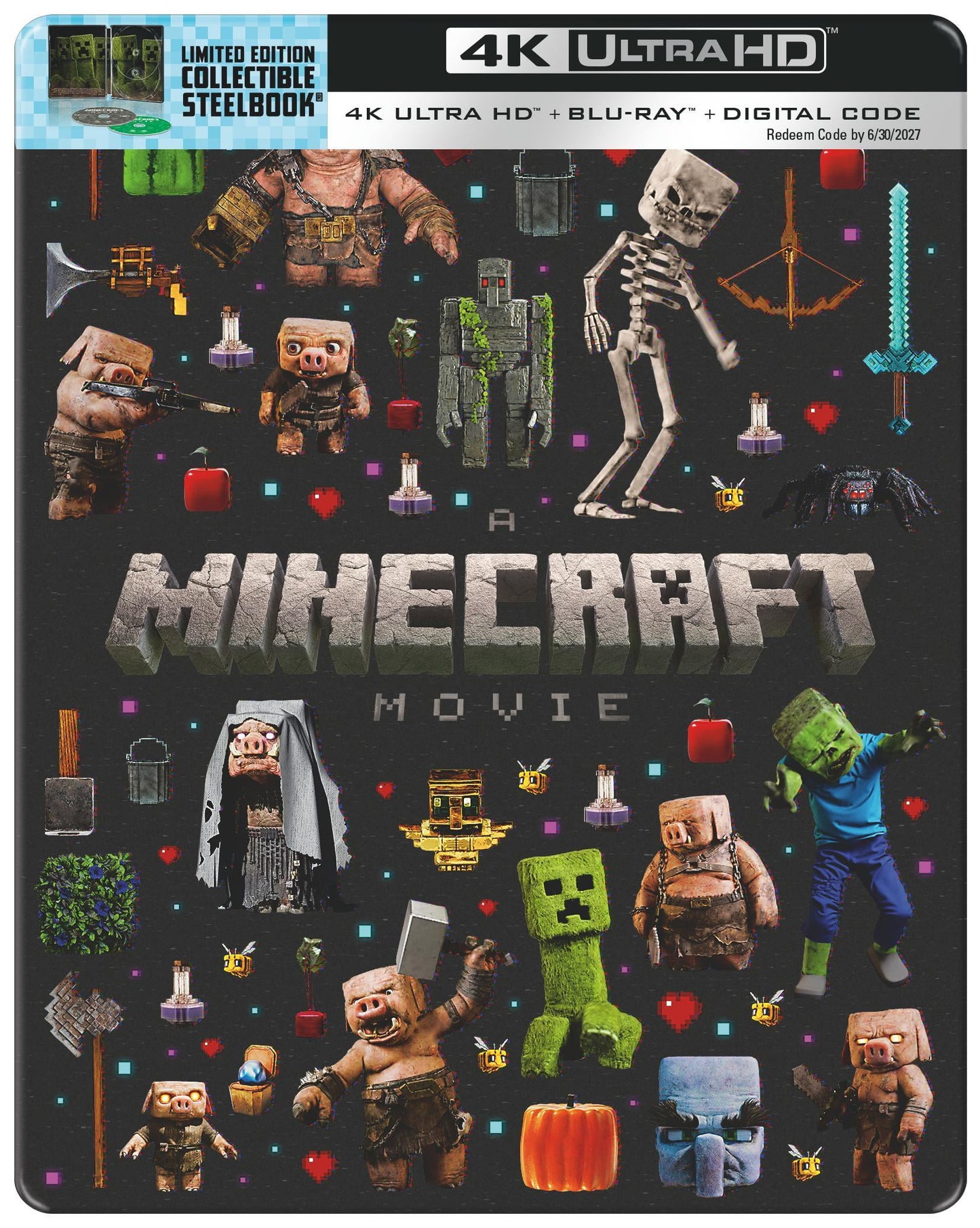 A Minecraft Movie - Limited Edition Steelbook (4K Ultra HD + Blu-ray + Digital)