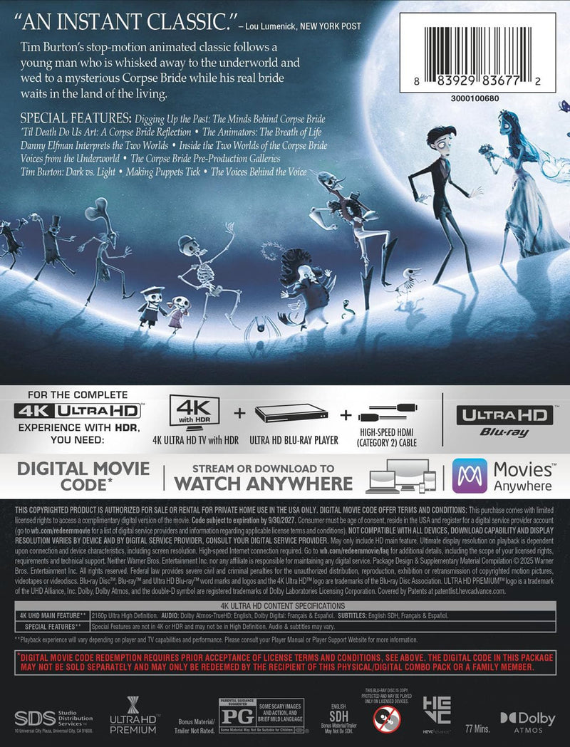 Tim Burton's Corpse Bride - Limited Edition Steelbook (4K UHD + Digital Copy)-5