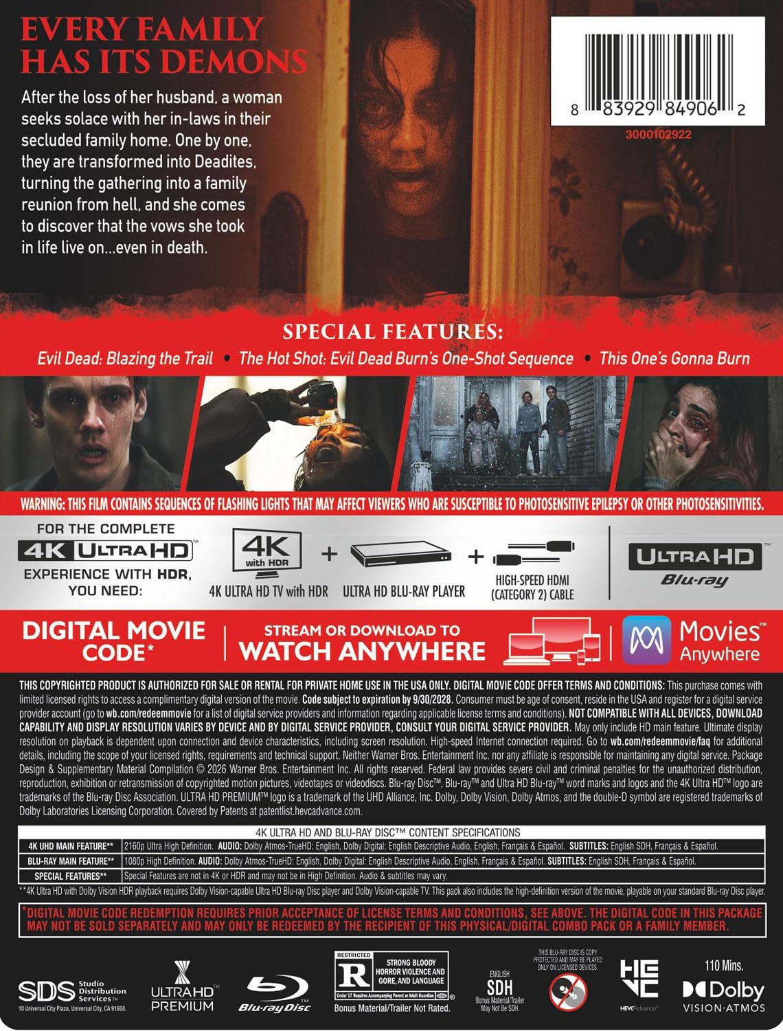 Evil Dead Burn - Limited Edition Steelbook (4K Ultra HD + Blu-ray + Digital)-3