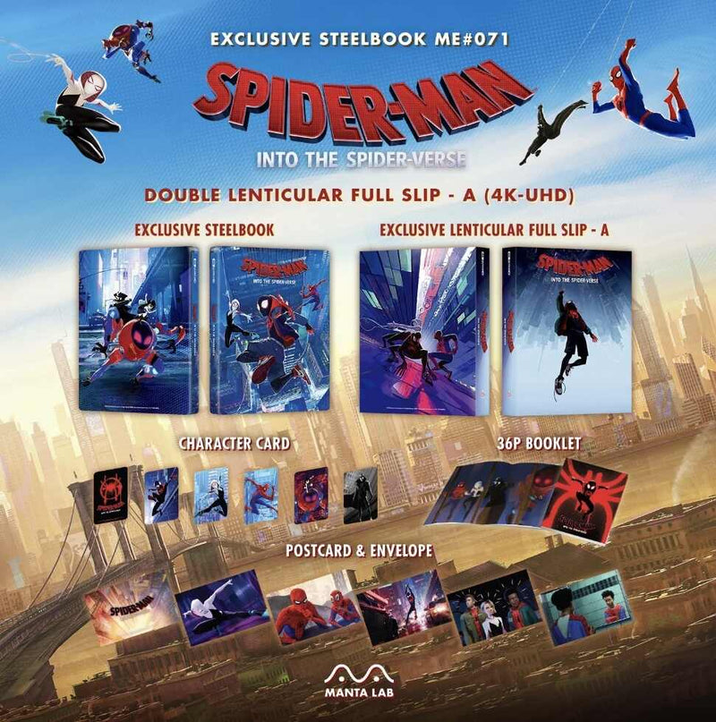 Spider-Man: Into the Spider-Verse - Manta Lab Exclusive Steelbook [Double Lenticular Full Slip A] (4K UHD + Blu-ray)-1