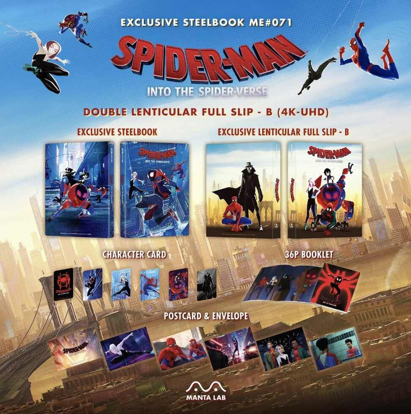 Spider-Man: Into the Spider-Verse - Manta Lab Exclusive Steelbook [Double Lenticular Full Slip B] (4K UHD + Blu-ray)-1