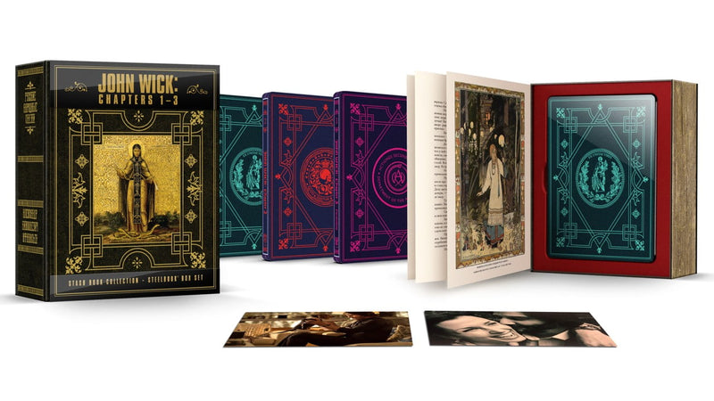 John Wick Chapter 1-3 Stash Book Collection (Steelbook Box Set) (4K Ultra HD + Blu-Ray + Digital Copy)
