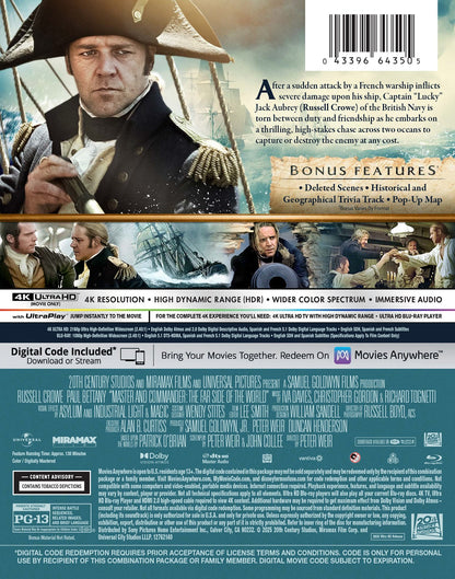 Master and Commander: The Far Side of the World - Limited Edition Steelbook (4K UHD + Blu-ray + Digital)