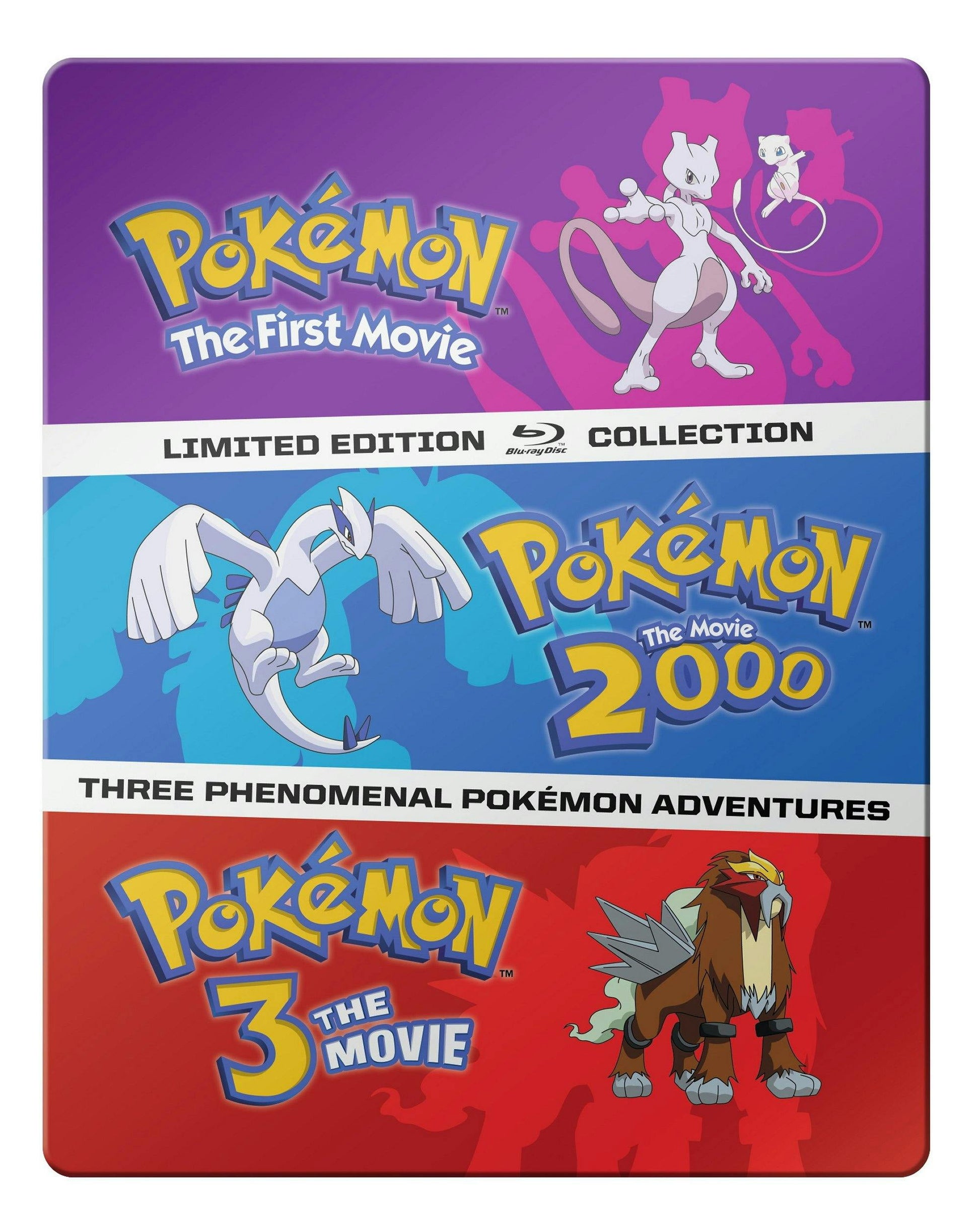 Pokemon: Movies 1-3 - Limited Edition Steelbook Collection (Blu-ray)