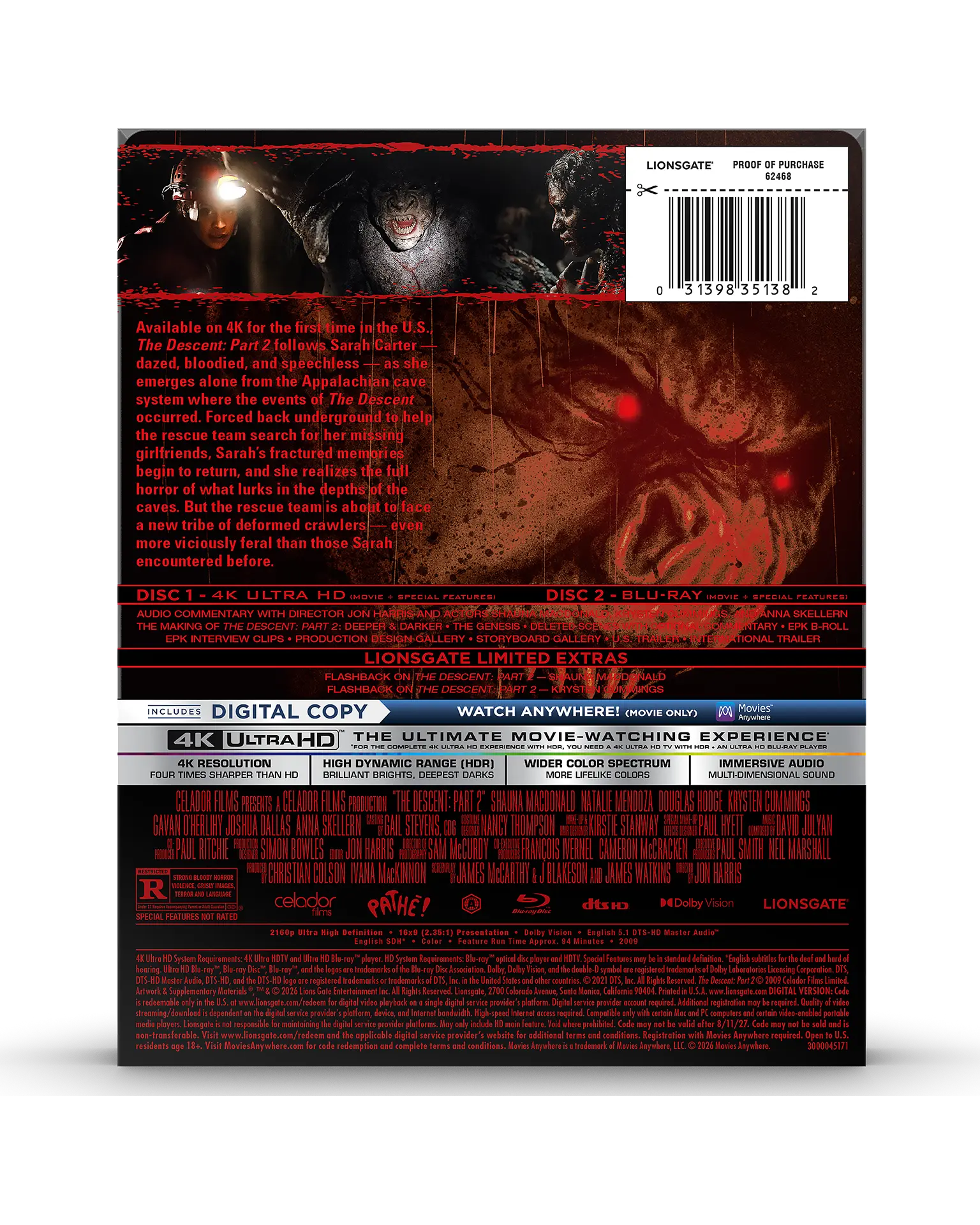 The Descent: Part 2 limited edition SteelBook product view