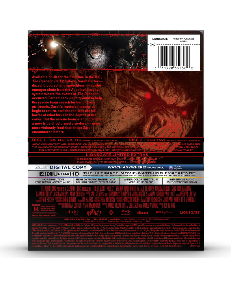 The Descent: Part 2 limited edition SteelBook product view