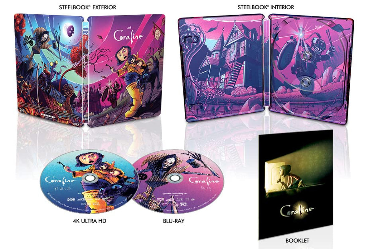 Coraline - Limited Edition Steelbook (4K Ultra HD + Blu-ray)