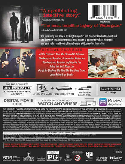 All the President’s Men - Limited Edition Steelbook (4K Ultra HD + Blu-ray + Digital)