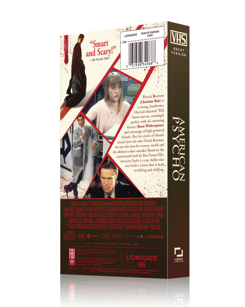 American Psycho - 25th Anniversary Be Kind, Rewind Edition (VHS)-4
