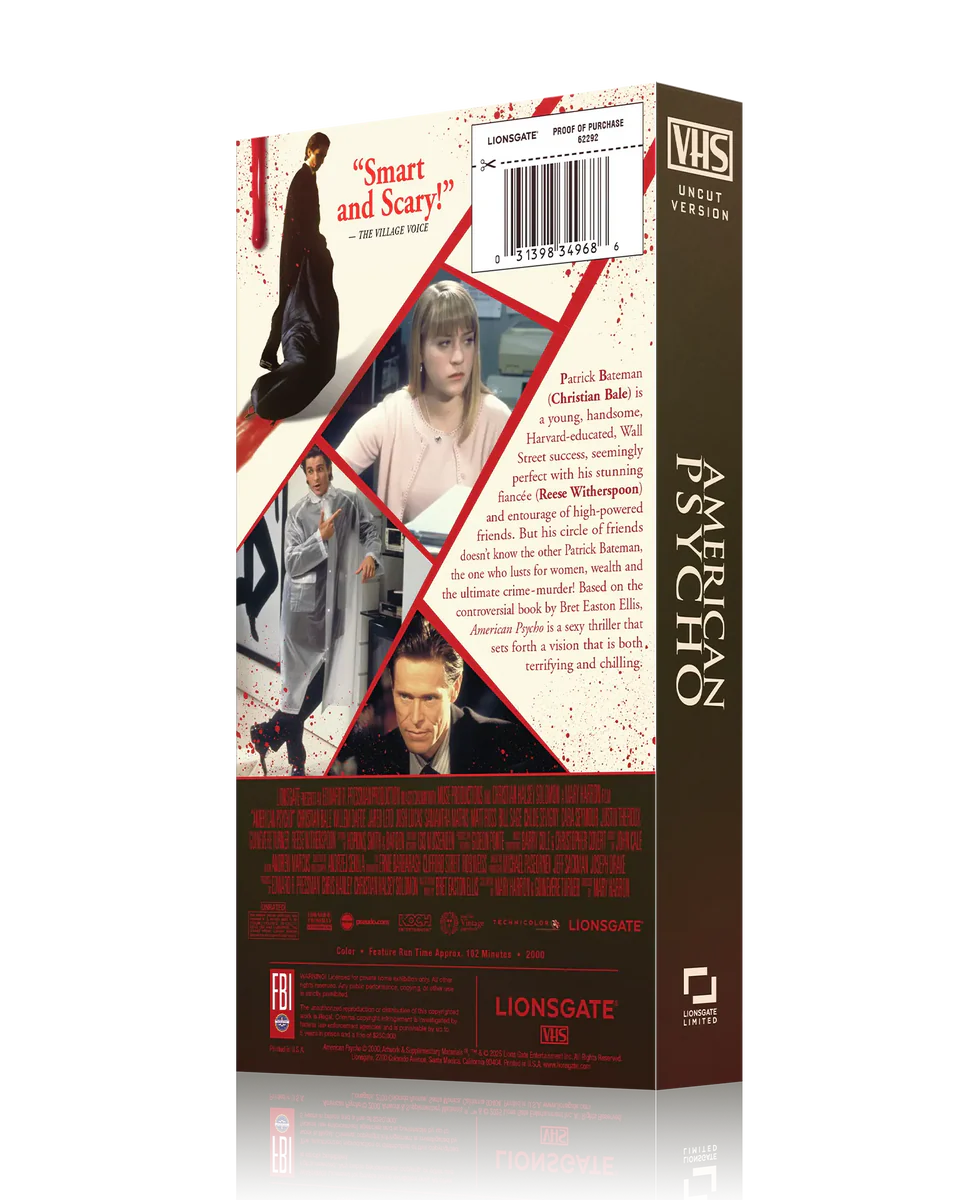 American Psycho - 25th Anniversary Be Kind, Rewind Edition (VHS)-4