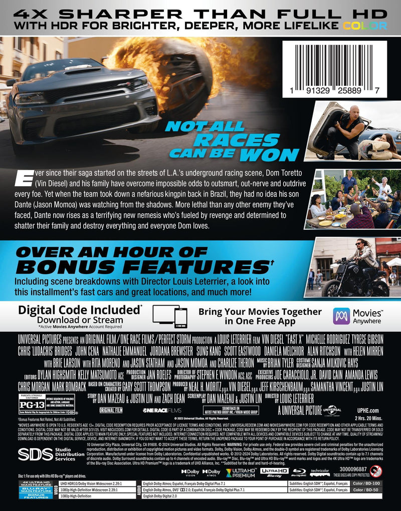 Fast X (2023) Steelbook (4K Ultra HD + Blu-ray + Digital)