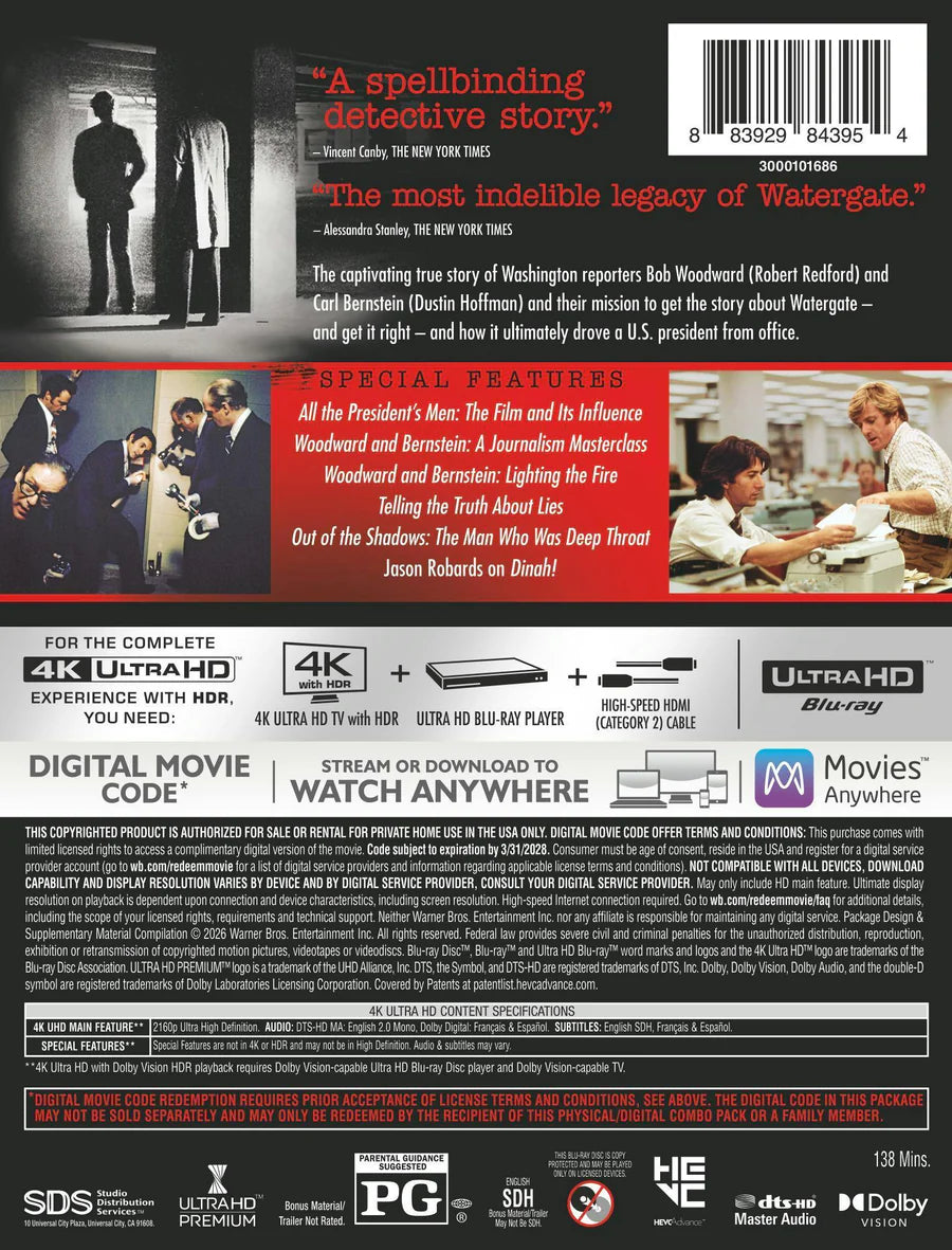 All the President’s Men - Limited Edition Steelbook (4K Ultra HD + Blu-ray)