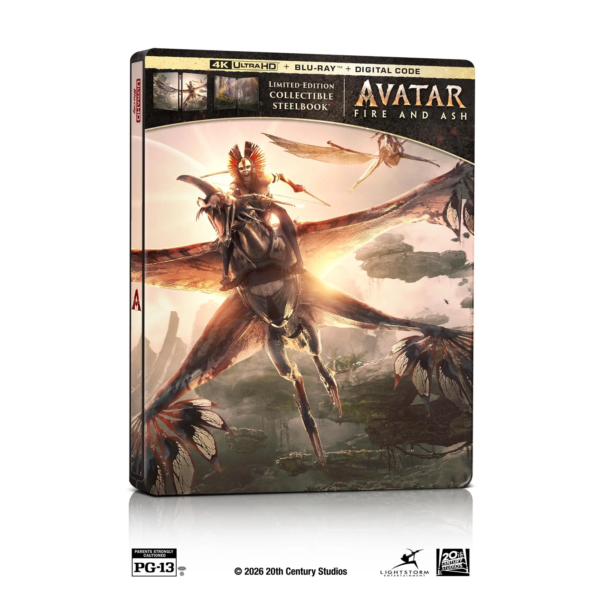 Avatar: Fire And Ash - Limited Edition Steelbook (4K Ultra HD + Blu-ray + Digital)