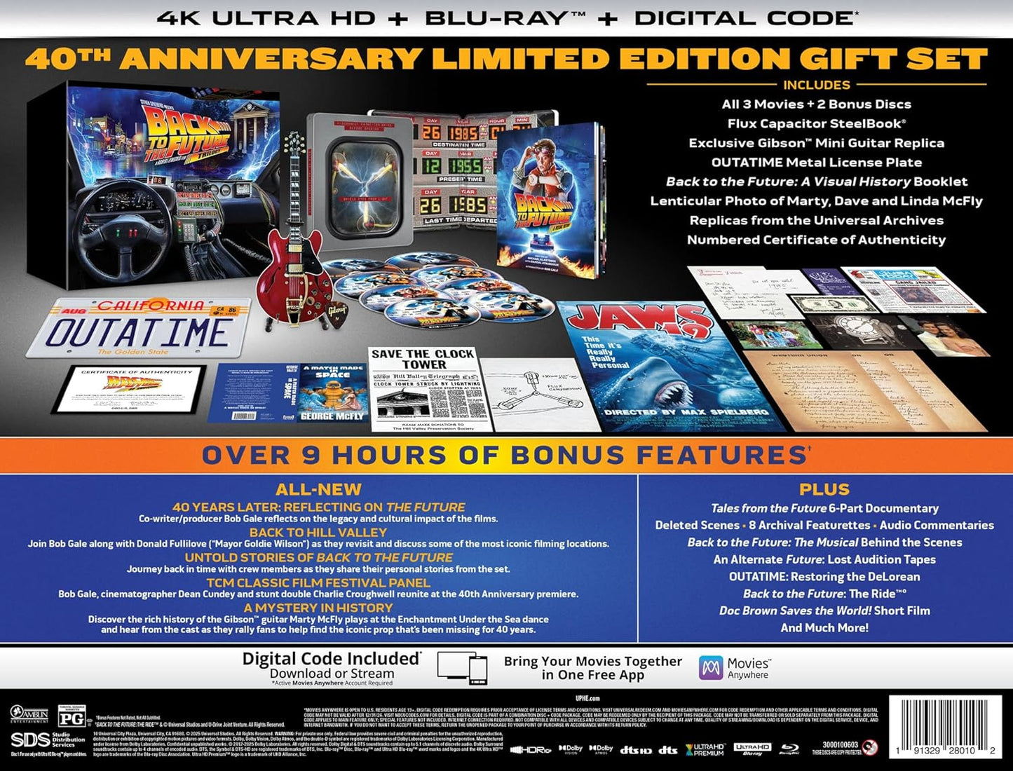 Back to the Future - 40th Anniversary Amazon Exclusive Trilogy Steelbook Giftset (4K UHD + Blu-ray + Digital)