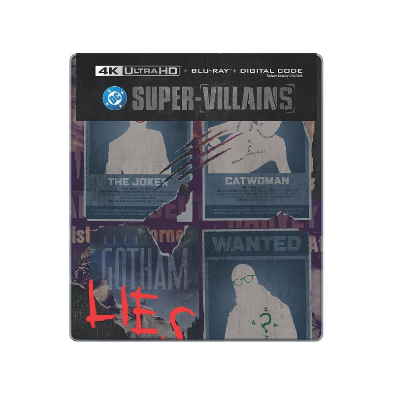 DC Villains - 6-Film Limited Edition Steelbook Library Case (4K Ultra HD + Blu-ray + Digital)-4