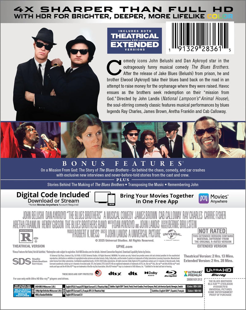 The Blues Brothers - Limited Edition Steelbook (4K Ultra HD + Blu-ray + Digital)-3