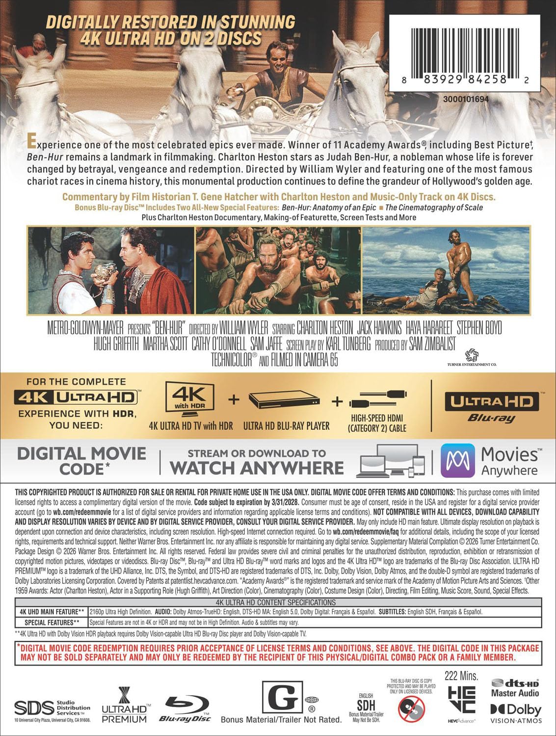 Ben-Hur - Limited Edition Steelbook (4K Ultra HD + Digital)-3