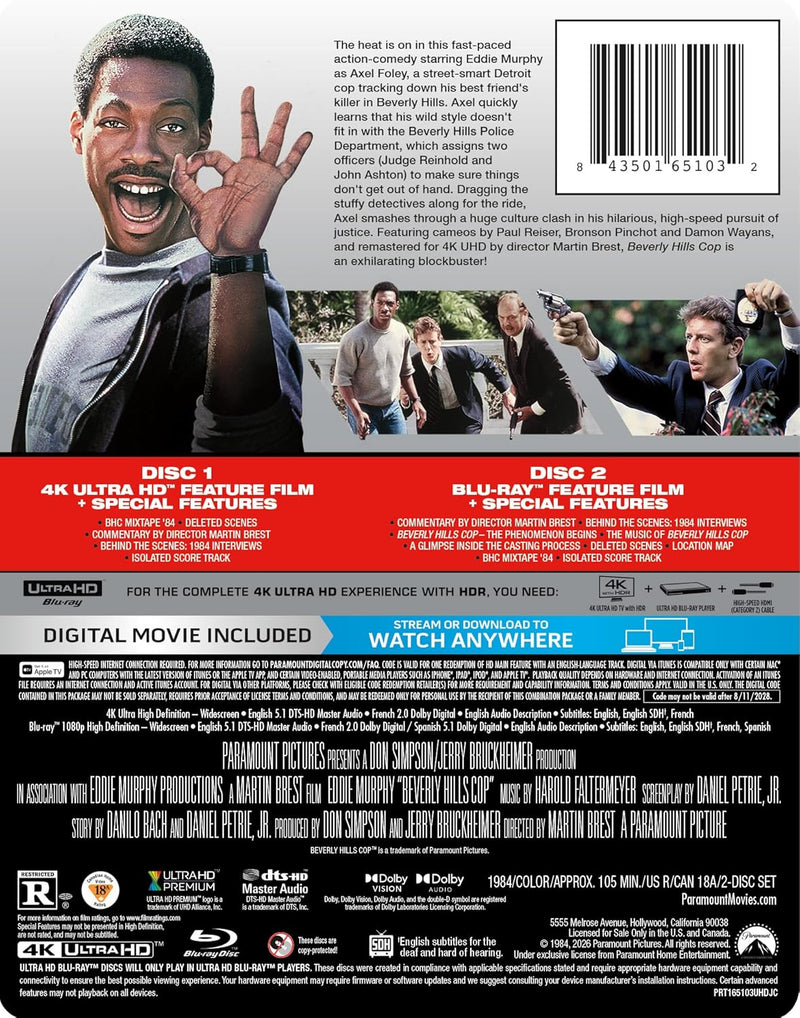 Beverly Hills Cop - Limited Edition Steelbook (4K Ultra HD + Blu-ray)-3