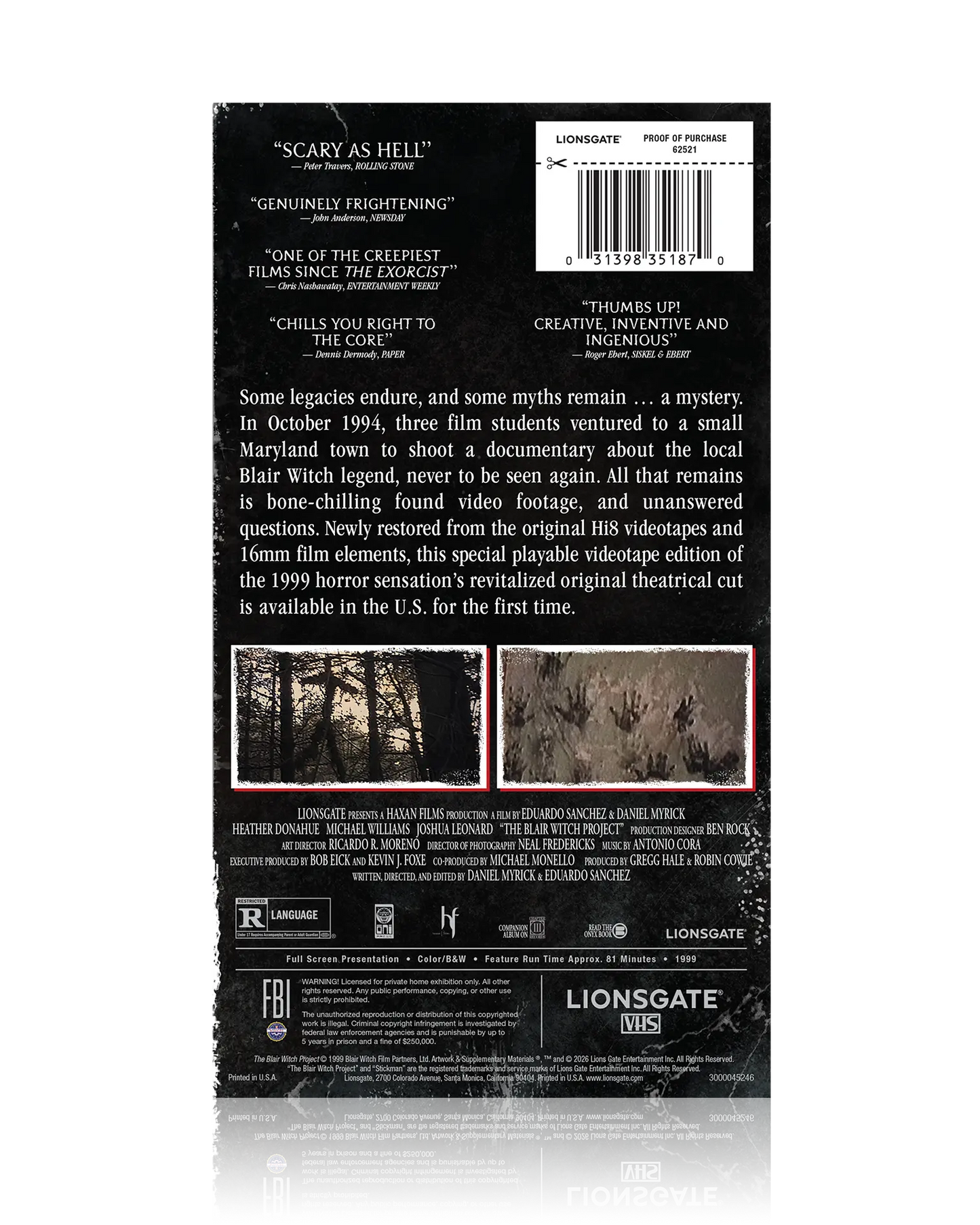 The Blair Witch Project - Be Kind, Rewind Edition (VHS) — product image 7