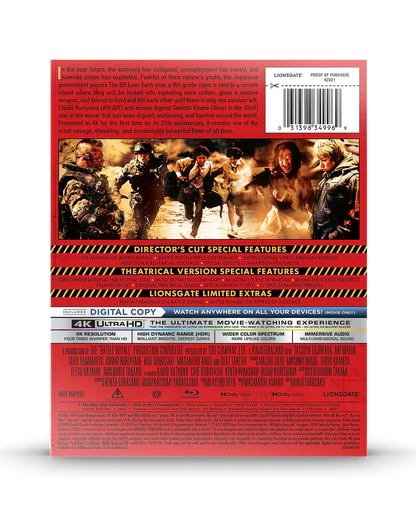 Battle Royale - 25th Anniversary Limited Edition Steelbook (4K Ultra HD + Blu-ray + Digital)