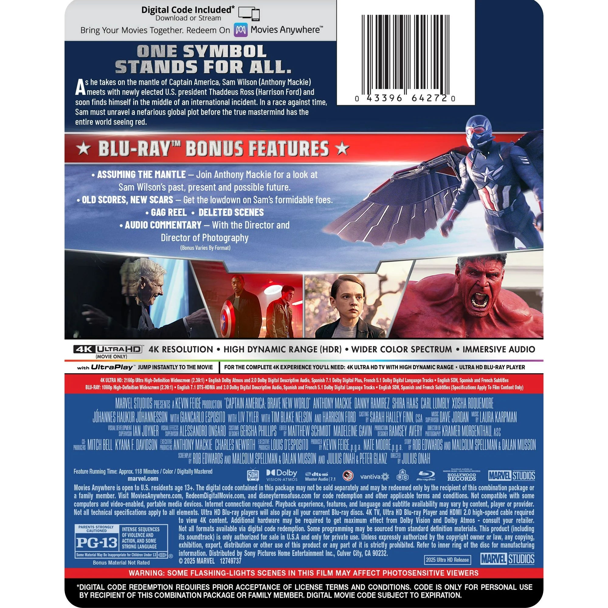 Captain America: Brave New World - Limited Edition Steelbook (4K Ultra HD + Blu-ray + Digital)-3