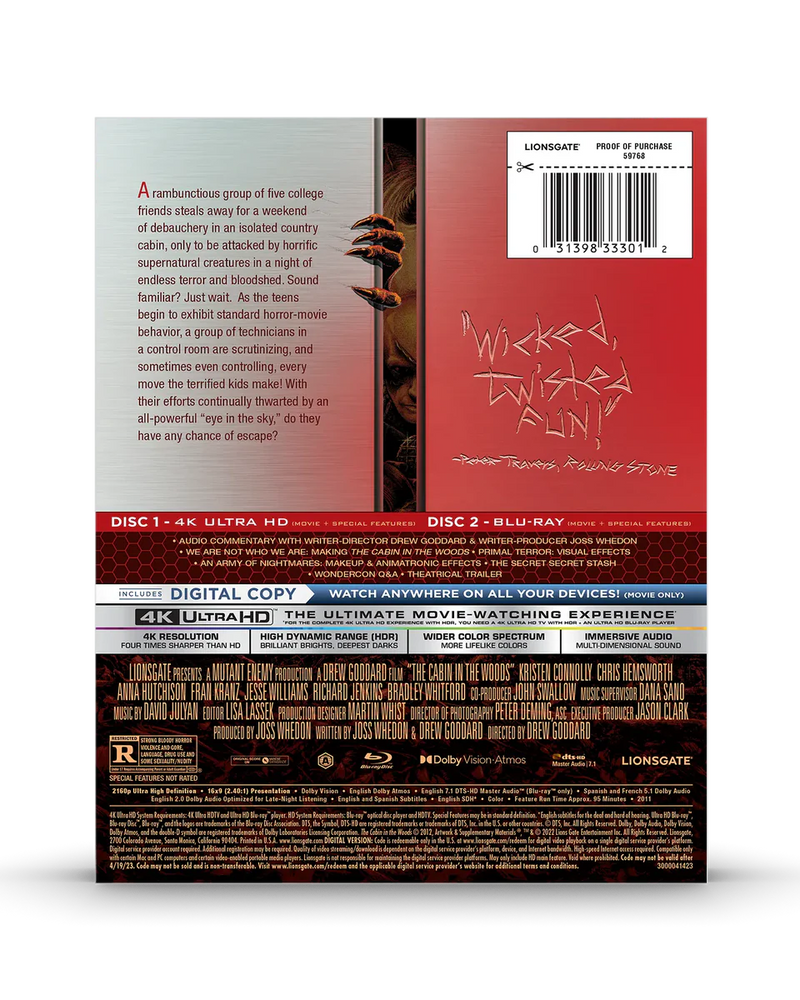 The Cabin in the Woods - Limited Edition Steelbook (4K UHD + Blu-ray + Digital)-6