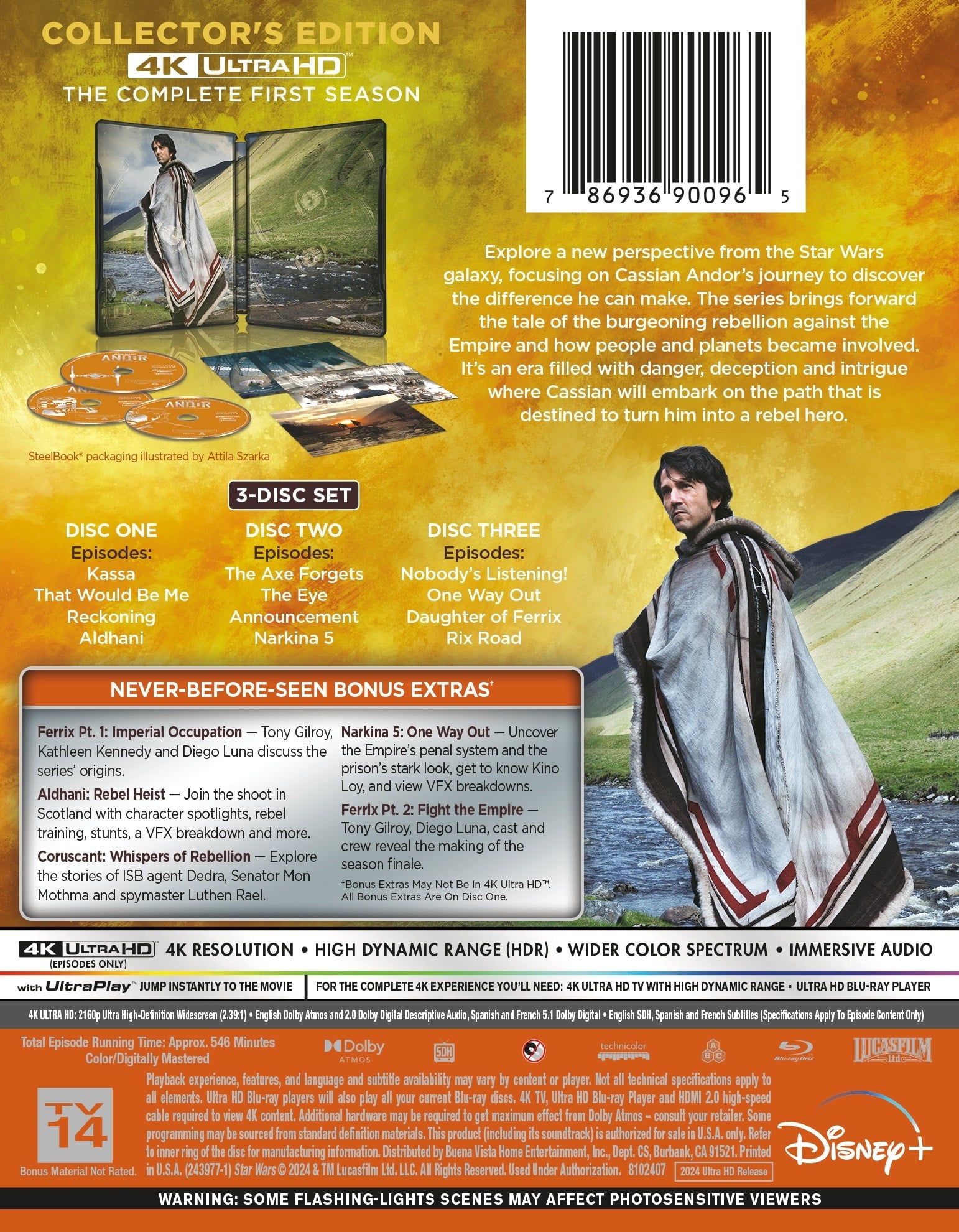 Andor: The Complete First Season - Limited Edition Steelbook (4K Ultra HD)