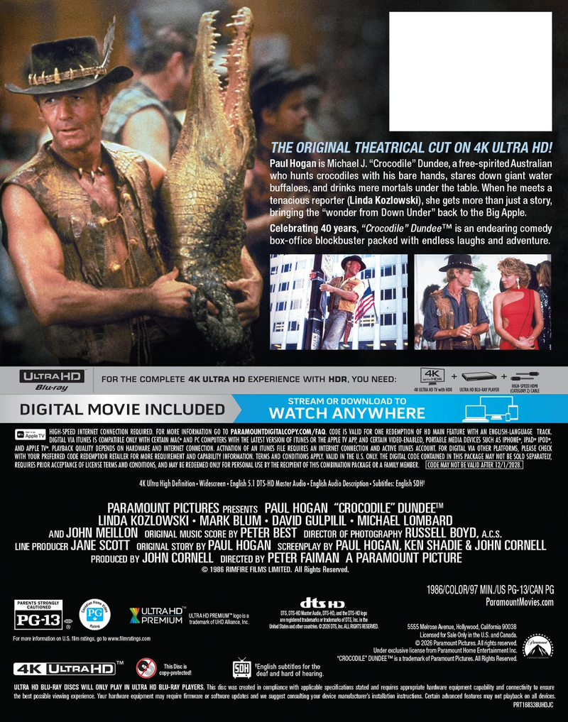 Crocodile Dundee - Limited Edition Steelbook (4K Ultra HD + Blu-ray + Digital)-3