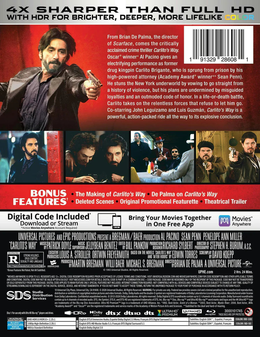 Carlito's Way - Limited Edition Steelbook (4K Ultra HD + Blu-ray + Digital)-5